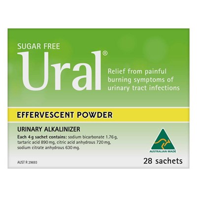Ural Effervescent Lemon Powder 4g x 28 Sachets