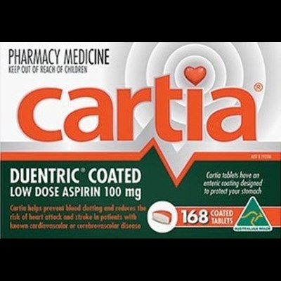 Cartia 100mg 168 Tablets