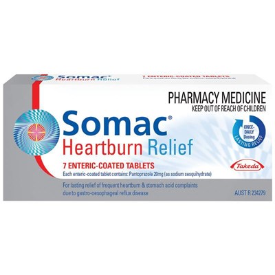 Somac Heartburn Relief 20mg 7 tablets