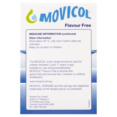 MOVICOL Flavour Free Sachets 13.125g 30pk