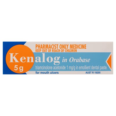 Kenalog (triamcinolone acetonide) in Orabase for Mouth Ulcers 5g