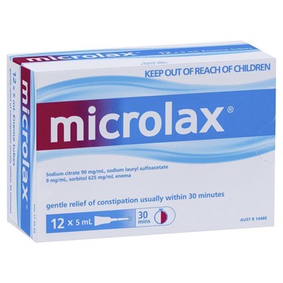 Microlax Enemas 5mL 12 Pack