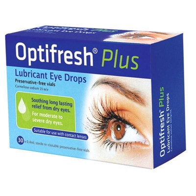 Optifresh Plus Lubricating Eye Drops 1% 30 pack