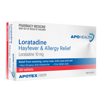 ApoHealth Loratadine Hayfever & Allergy Relief 10mg Tablets 30