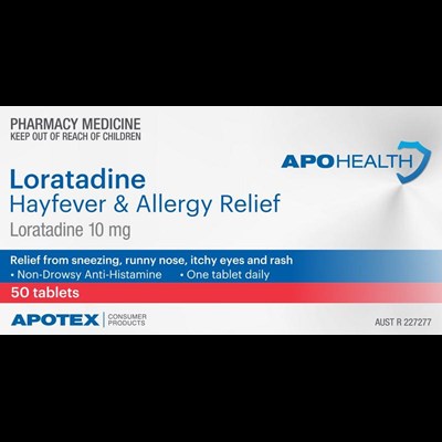 ApoHealth Loratadine Hayfever & Allergy Relief 10mg Tablets 50