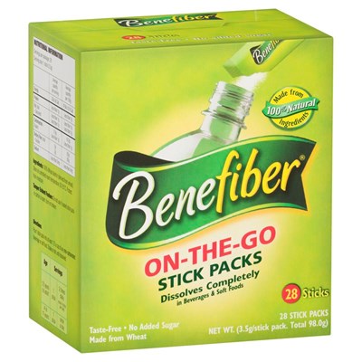 Benefiber On-The-Go Sticks, Natural Fibre Supplement 28 Sachets