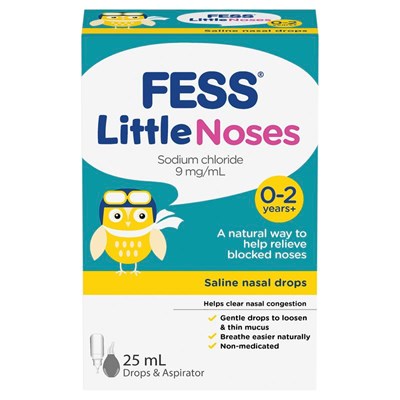 FESS Little Noses Nasal Drops + Aspirator 25mL