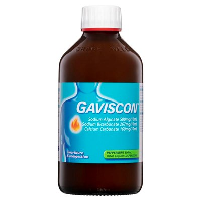 Gaviscon Peppermint Liquid Heartburn & Indigestion Relief 600mL