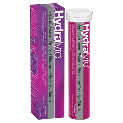 Hydralyte Effervescent Apple Blackcurrant 20 Tablets