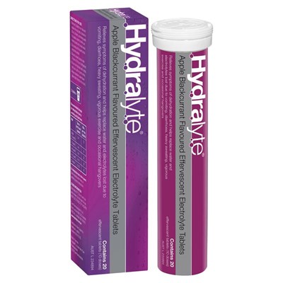 Hydralyte Effervescent Apple Blackcurrant 20 Tablets
