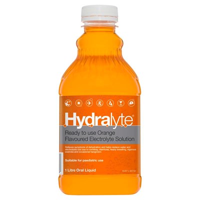 Hydralyte Ready to use Electrolyte Solution Orange 1L