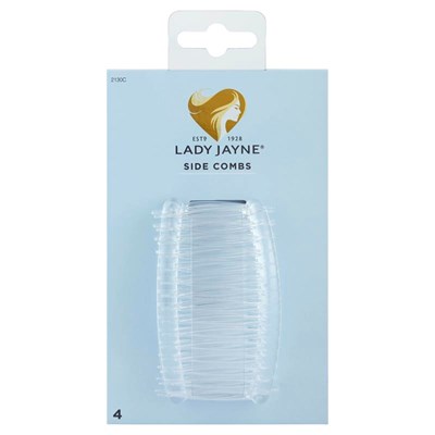 Lady Jayne Crystal Side Combs Clear 4 Pack