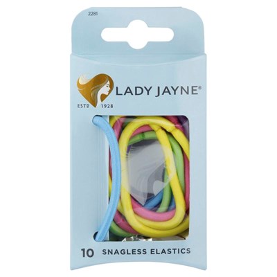 Lady Jayne Snagless Thick Elastics Assorted Colours 10 Pack