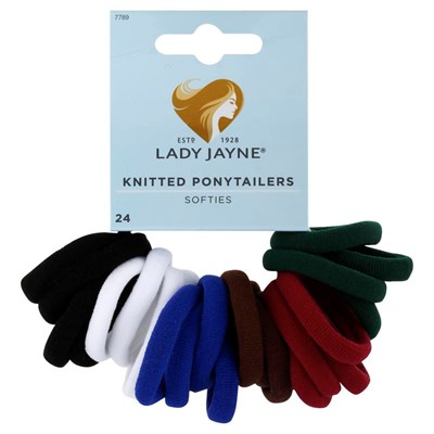 Lady Jayne School Soft Knitted Ponytailers 24 Pack