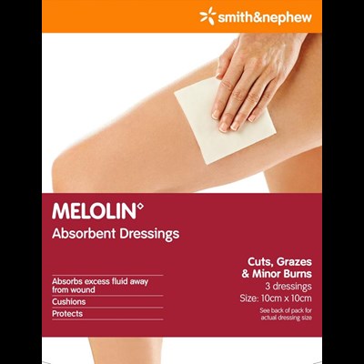 Melolin 10cm x 10cm 3 Pack