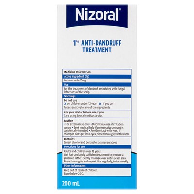 Nizoral Anti-Dandruff Treatment 1% 200mL