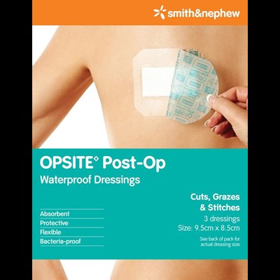 Opsite Post-Op Dressing 9.5cm x 8.5cm 3 Pack