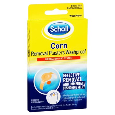 Scholl Corn Removal Plaster Washproof 8 Pack