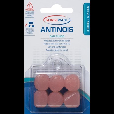 SurgiPack Antinois Earplugs 3 Pair