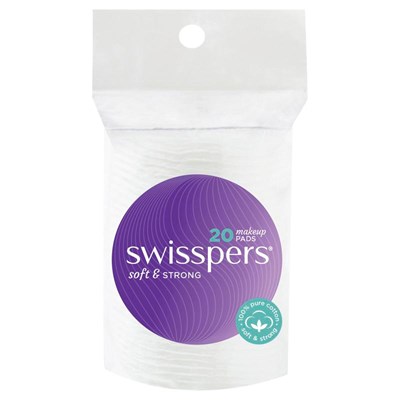 Swisspers Make-Up Pads 20 Travel Pack