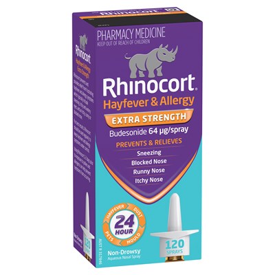 Rhinocort Hayfever & Allergy Extra Strength 64mcg Nasal Spray 120 Doses