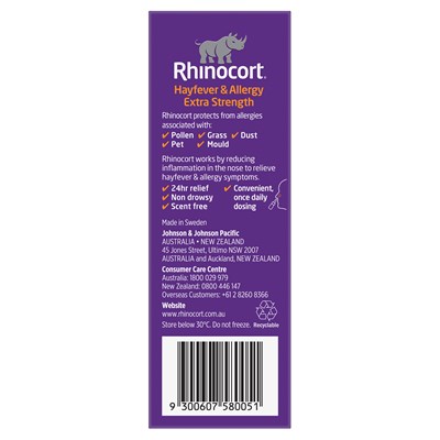 Rhinocort Hayfever & Allergy Extra Strength 64mcg Nasal Spray 120 Doses