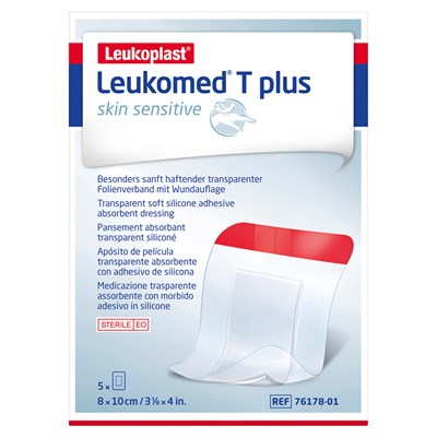 Leukomed T Plus Skin Sensitive 8cm x 10cm 5 Pack