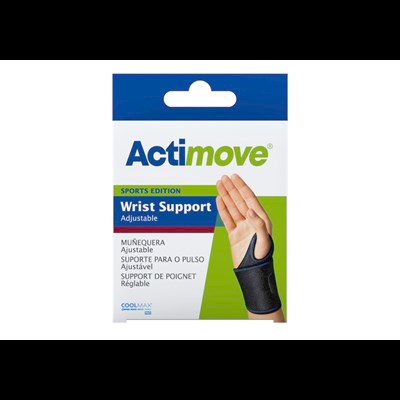 Actimove Sport Wrist Wrap Thumb Loop Universal Black