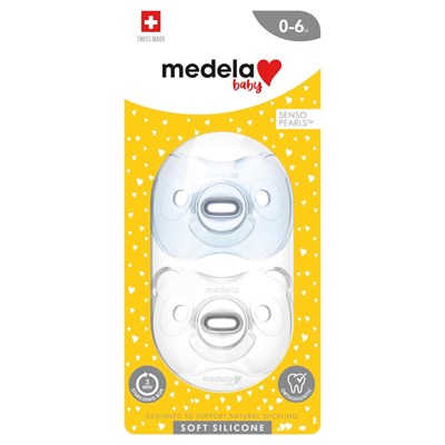 Medela Baby Soft Silicone Soother Duo Blue 6-18 Months 2 Pack