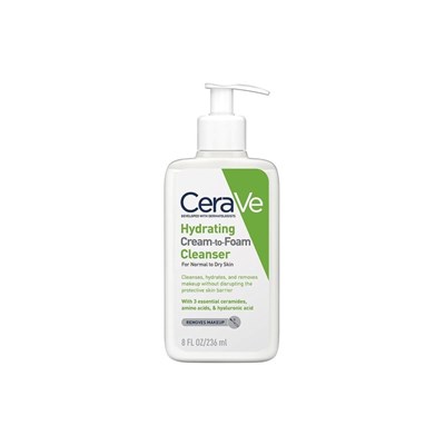 CeraVe Hydrating Cream-to-Foam Cleanser 236mL
