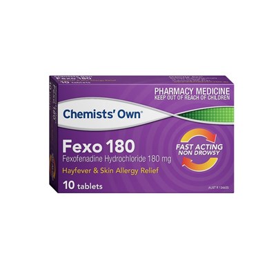 Chemists' Own Fexo 180mg 10 Tablets