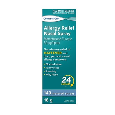 Chemists' Own Mometasone Nasal Allergy Relief 50mcg 140 Sprays