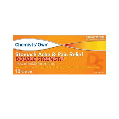 Chemists' Own Stomach Ache & Pain Double Strength 10 Tablets